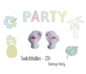 ITH - LED Teelichthüllen Flamingo Party